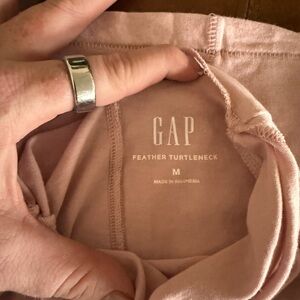 GAP Soft Pink Feather Turtleneck